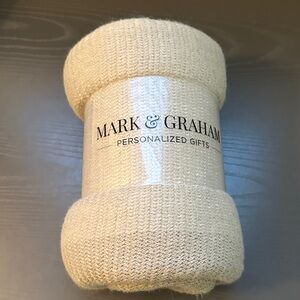 Mark & Graham Soft Cream Knit Throw